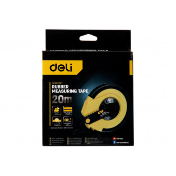 Лента DL9820ZY измерительная 20мx14,5мм из стекловолокна и ПВХ, Deli-8