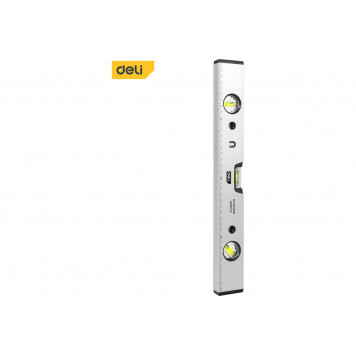 Уровень DL700400B строительный магнитный 3 глазка, 400мм, Deli-1