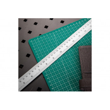 Линейка DL8050Y стальная 500мм нержавеющая сталь Deli-3