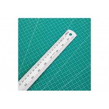 Линейка DL8100Y стальная 1000мм, нержавеющая сталь Deli-1