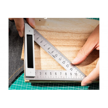 Угольник DL303150 150мм из нержавеющей стали, Deli-5