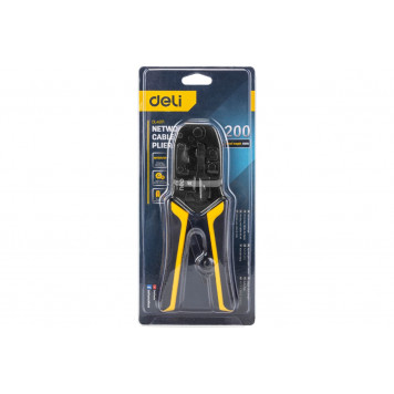 Клещи обжимные DL4971 с храповым механизмом (4P,6P,8P) 200 мм Deli-5