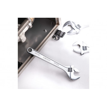 Ключ DL015A разводной 350 мм, 0-46 мм хромированный DELI-5