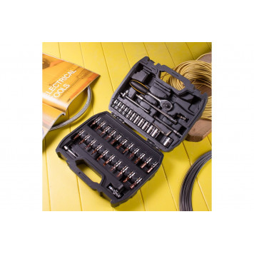 Набор DL1046 торцевых головок и ключей 46шт 1/4", Deli-3