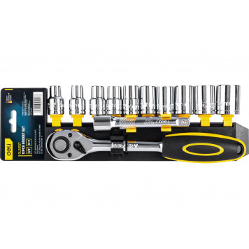 Набор DL2012T торцевых головок с трещоткой, 12 предметов 1/2" (10,11,12,13,14,15,17,19,21,24 мм), Deli Набор DL2012T торцевых головок с трещоткой, 12 предметов 1/2" (10,11,12,13,14,15,17,19,21,24 мм), Deli