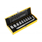 Набор DL2010T головок торцевых 9 шт,1/2" (10,12,13,14,17,19,21,22,24 мм), Deli