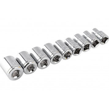 Набор DL2010T головок торцевых 9 шт,1/2" (10,12,13,14,17,19,21,22,24 мм), Deli-4