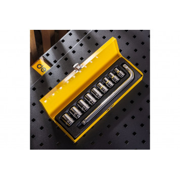 Набор DL2010T головок торцевых 9 шт,1/2" (10,12,13,14,17,19,21,22,24 мм), Deli-5