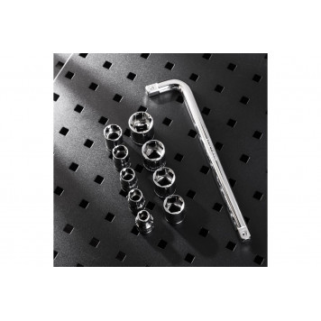 Набор DL2010T головок торцевых 9 шт,1/2" (10,12,13,14,17,19,21,22,24 мм), Deli-7