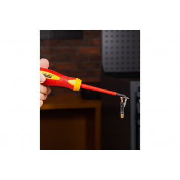 Отвёртка DL514080 диэлектрическая до 1000В крестовая PH1х80 мм Deli-4