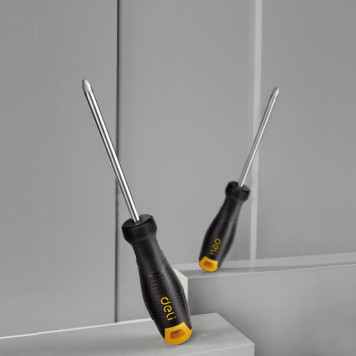 Отвёртка DL625100 крестовая PH1x100мм, CR-V Deli-4