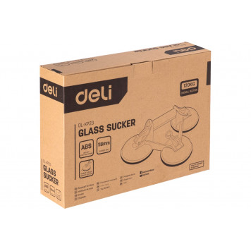 Присоска DL-XP23 для стекла тройная 3х118мм, 120кг, Deli-6