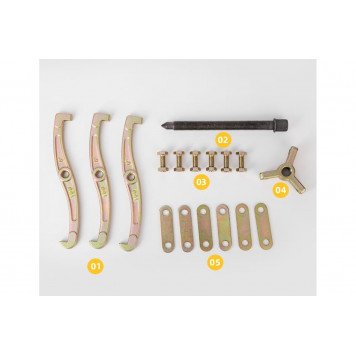 Съемник DL-S6 подшипников трехзахватный 150мм, Deli-5