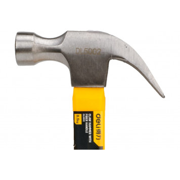Молоток-гвоздодер DL5002 500 гр, фиберглассовая рукоять DELI-2