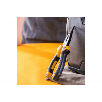 Удлиненные плоскогубцы DL2106Z 160мм, с прорезиненной рукоятью, Deli-3