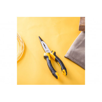 Удлиненные плоскогубцы DL2108Z 200мм, с прорезиненной рукоятью, Deli-7