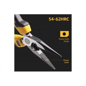 Удлиненные плоскогубцы DL2106 160мм, двухкомпонентная рукоять, Deli-2