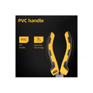 Удлиненные плоскогубцы DL2106 160мм, двухкомпонентная рукоять, Deli-3