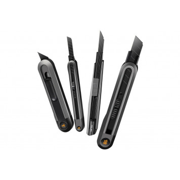 Нож технический HT4018 "Home Series Black" 18 мм, сегментированное лезвие Deli-4