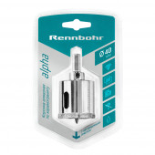 Коронка 676240 алмазная 40 мм с центрирующим сверлом по керамограниту и керамике "Rennbohr"