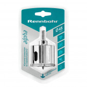 Коронка 676245 алмазная 45 мм с центрирующим сверлом по керамограниту и керамике "Rennbohr"