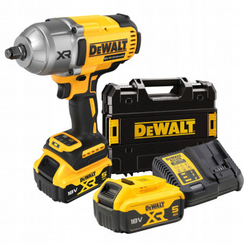 Гайковёрт DCF900P2T-QW импульсный 1/2", 18В XR 2х5 А/ч, в кейсе TSTAK DEWALT Гайковёрт DCF900P2T-QW импульсный 1/2", 18В XR 2х5 А/ч, в кейсе TSTAK DEWALT