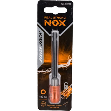 Держатель для бит QUICK LOCK 100 мм, E6.3, 1 шт NOX