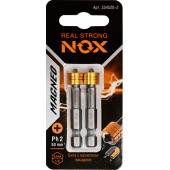 Бита c магнитной насадкой 334520-2 MAGNEO PH2х50 мм, 2 шт карта NOX