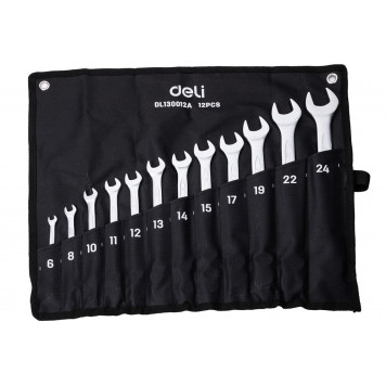 Набор DL130012A комбинированных ключей 12шт, Deli