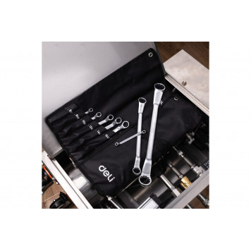 Набор DL150012A накидных ключей 12шт, Deli-3