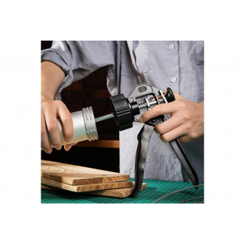 Пистолет DL2380 для герметика (туба) 380 мм, Deli-5