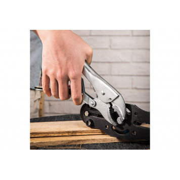 Клещи DL0381 зажимные с полукруглыми губками 250мм, Deli-3