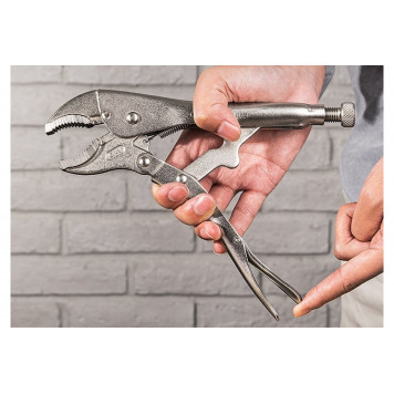 Клещи DL0381 зажимные с полукруглыми губками 250мм, Deli-4