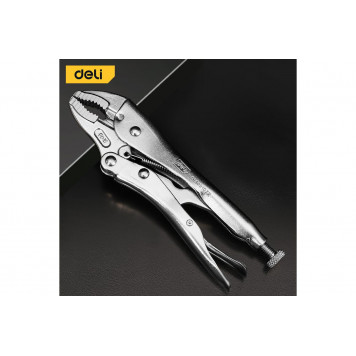 Клещи DL109107Z зажимные с полукруглыми губками 180мм, Deli-1