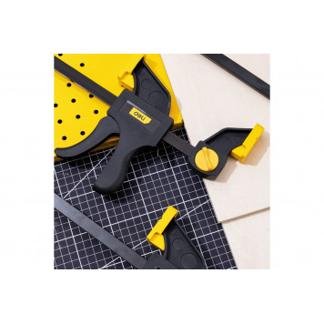 Струбцина DL110106 150x70мм пистолетная, быстрозажимная Deli-9