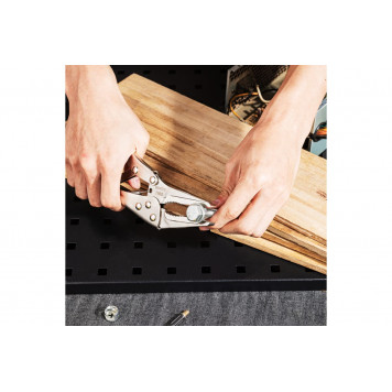 Клещи DL20015B зажимные с удлиненными прямыми губками 220мм, Deli-4