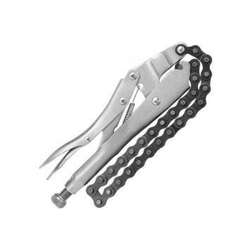 Клещи DL20018 зажимные цепные с фиксатором, 253х450мм, Deli