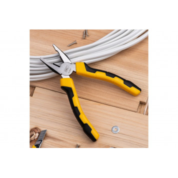 Плоскогубцы DL2007 комбинированные 180мм, двухкомпонентная рукоять Deli-4