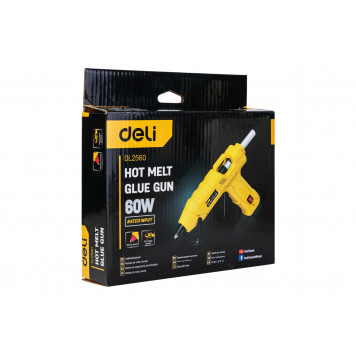Термопистолет DL2560 клеевой 60 Вт, диаметр стержня 11 мм DELI-11