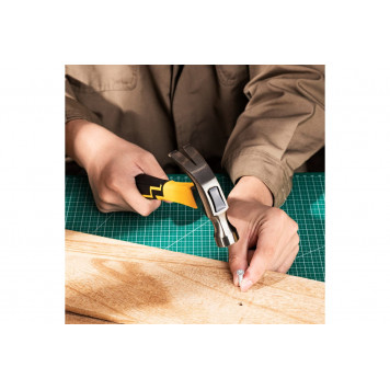 Молоток DL5001 с гвоздодером 250 гр фибергласовая рукоять, Deli-6