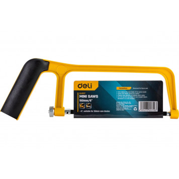 Ножовка DL6007 150мм по металлу, дереву, пластику, Deli-4