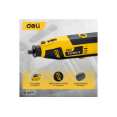 Гравировальная машинка DL-DM03-E1 сетевая 130 Вт, цанга 3,2 мм,  41 аксессуар, кейс DELI