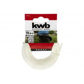 Леска для триммера kwb 2,4 ммх15 м, нейлон, сечение звезда (арт. 654124)