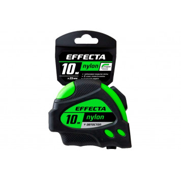 Рулетка 581025, 10м х 25 мм с магнитом, автостопом, лентой из нейлона, EFFECTA Nylon, уп 6 шт.
