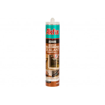 Силиконакриловый герметик  AS606, 310мл белый AKFIX