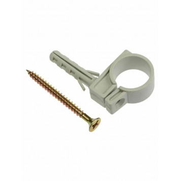 Хомут для труб быстрый монтаж 32 мм, шуруп 8х50 мм, уп 25шт. Хомут для труб быстрый монтаж 32 мм, шуруп 8х50 мм, уп 25шт.