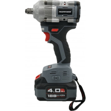 Гайковёрт аккумуляторный E0185 (T-500N) 18В 1х4.0 Ач, 1/2″, 500 Нм ProfiPower-2