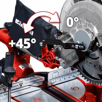 Пила TC-SM 2531/1 U торцовочная стационарная 1900 Вт, 254 мм (4300817) Einhell-3