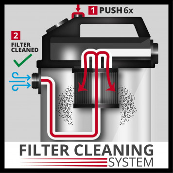 Пылесос TE-VC 2230 SACL строительный 1400 Вт, 30 л (2342465) Einhell-6