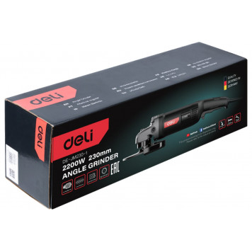 Угловая шлифмашинка DE-JM230-1E 2200 Вт, 230 мм Deli "Red Line"-7